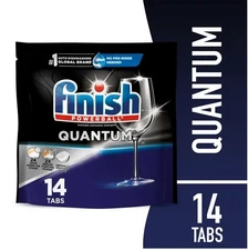 Finish Quantum Advanced Clean Dishwasher Pods, Dishwashing Detergent, 14 Tabs
