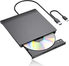 External USB 3.0 Type-C CD/DVD Drive Burner Reader for Laptop Mac Windows