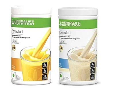 MARKENLOS Herbalife Formula 1 Nutritional Shake Mix Mango und Kulfi, je 500g 2er Pack