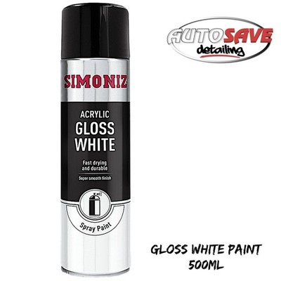 Simoniz - Lack glänzend weiß | 500 ml | Acrylfarbe | schnelltrocknend | langlebig