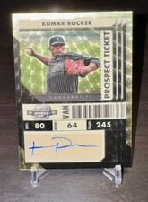 Kumar Rocker 2022 Contenders Gold Prizm Prospect Ticket Auto 1/1 Rangers