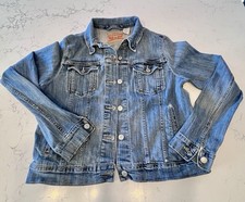 LEVI  S Kids Denim Jean Jacket Unisex Trucker Jacket Size XL