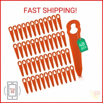 Chuancheng 48pcs Plastic String Trimmer Head Blades Replacement for Stihl PolyCu