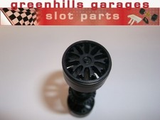 Greenhills Scalextric Mercedes C Class Promarkt Rear Axle  Wheels Black C699 -