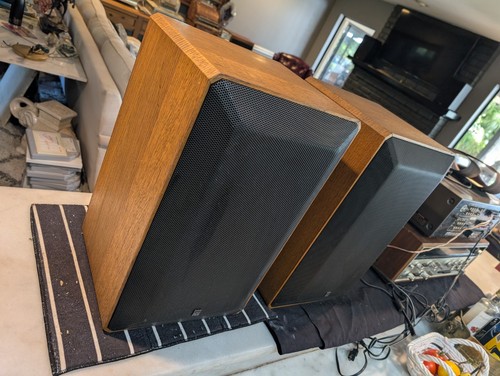 Rare Vintage ADS L 570/2 Audiophile Speakers Monitors L570 brAun Near Mint! Oak - Picture 3 of 11