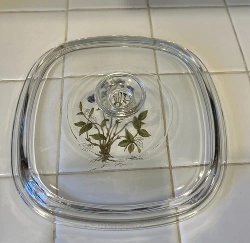 Vintage 8.5” Pyrex A-9-C Clear CorningWare Square Glass Replacement Lid