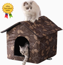 Outdoor Cat House Cat House for Outdoor and Indoor Use Waterproof Shelter for Ca