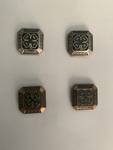 4 Vintage 4-H Club Lapel Pins