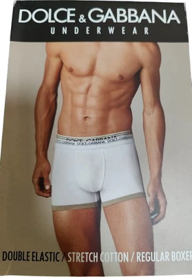 BOXER DOLCE & GABBANA Homme -Blanc Noir Grey - M11570 OME51 Taille S ,M, L,XL - Photo 1/4