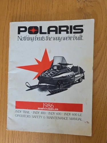 polaris snowmobile 1986 Indy 400 600 Le Trail Operators Safety Maintenance...