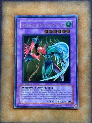 Yugioh Elemental Hero Flame Wingman TLM-EN035 Ultimate 1st Ed NM *GOLD STAMP*