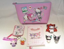 Sanrio Hello Kitty And Friends KUROMI Toy Figure Lot with Bag and Journal