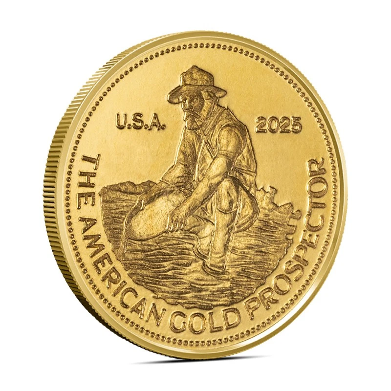 Предварительная продажа 1/10 унций Engelhard Prospector золотой круглый (новый с пробой) - Изображение 3 из 4
