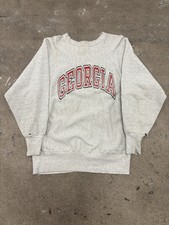Vintage 90s University of Georgia Champion Reverse Weave Warmup Large Bulldogs