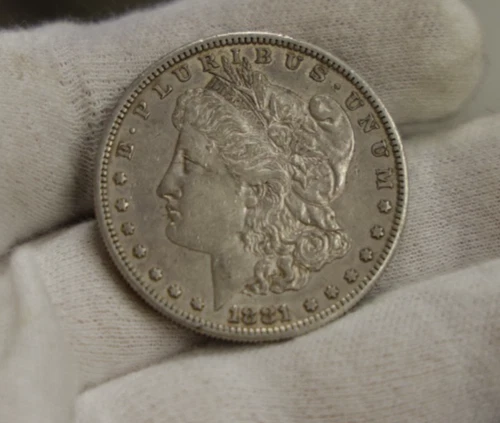 1881 S US Morgan Silver Dollar $1 XF+ (Cleaned)