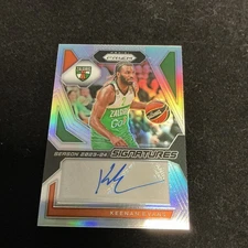 Keenan Evans 2023-24 Panini Prizm EuroLeague #SI-KEE Signatures Silver Auto