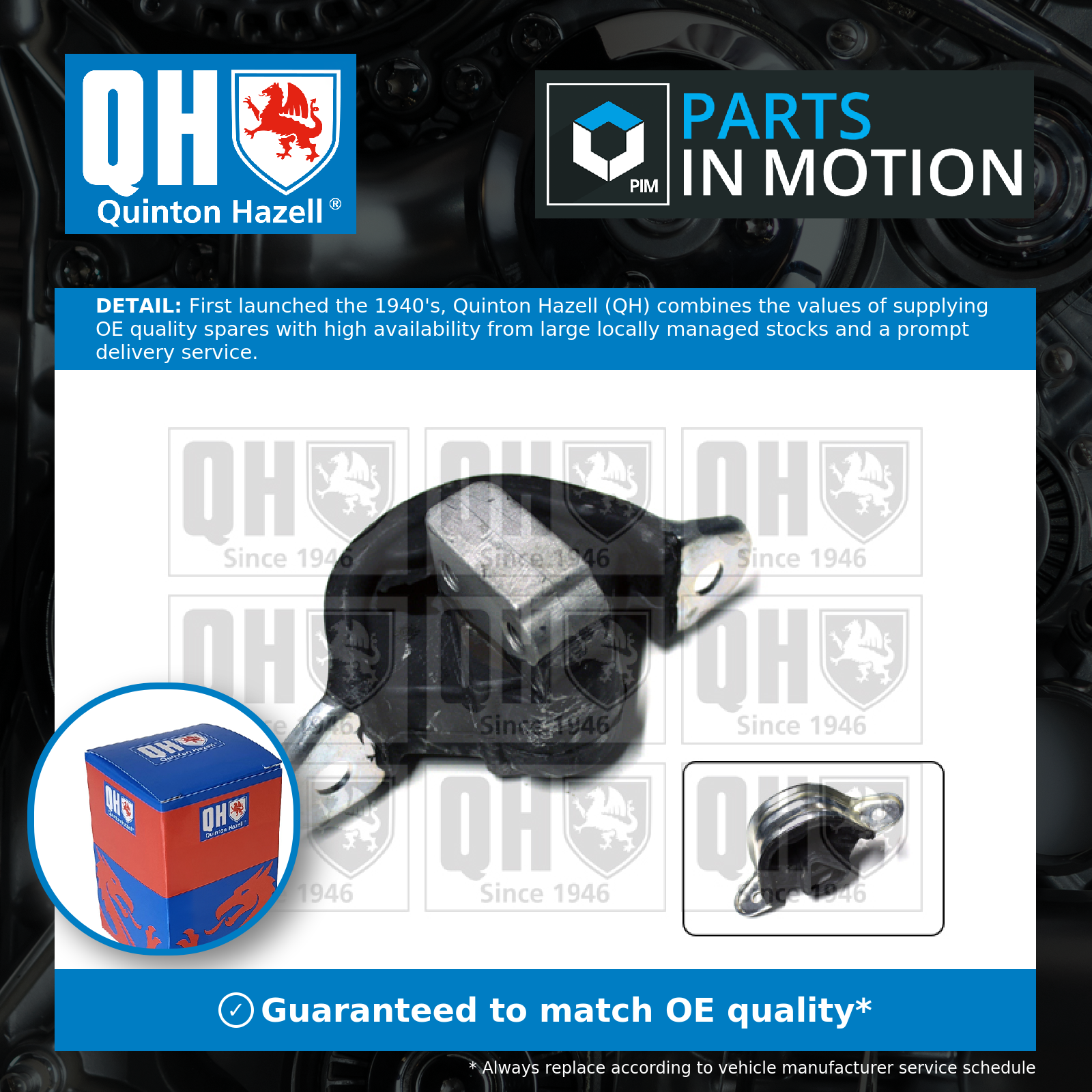 Engine Mount EM2811 Quinton Hazell Mounting 684644 90335498 Quality Guaranteed