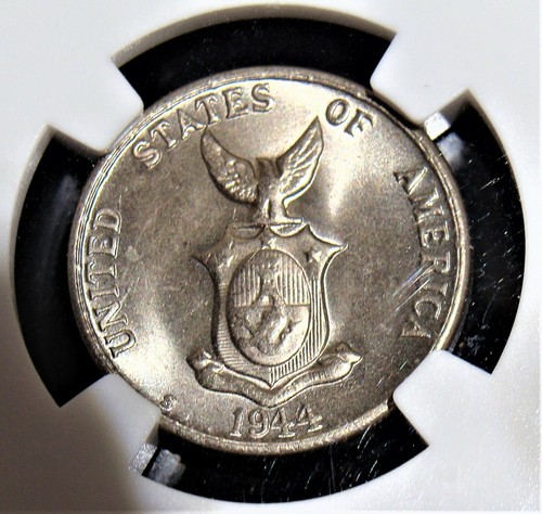 Philippines: 1944 S 5 Centavos NGC MS65. - Picture 2 of 4
