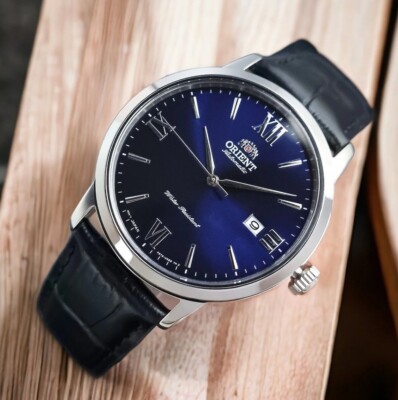 Orient RA-AC0F11L30B Symphony IV Blue Analog Black Leather