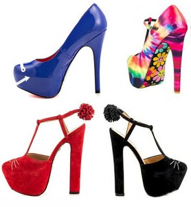 blue designer pumps