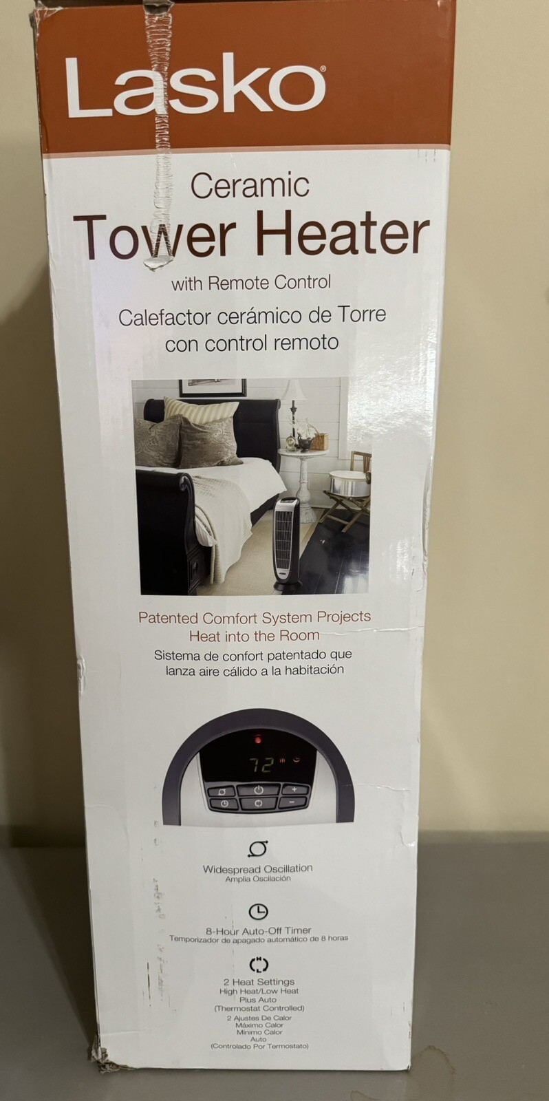 LASKO Portable Digital Ceramic Tower Heater with Remote Control 5160
