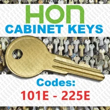 Hon Filing Cabinet Replacement Key Cut Key Code 101E - 225E