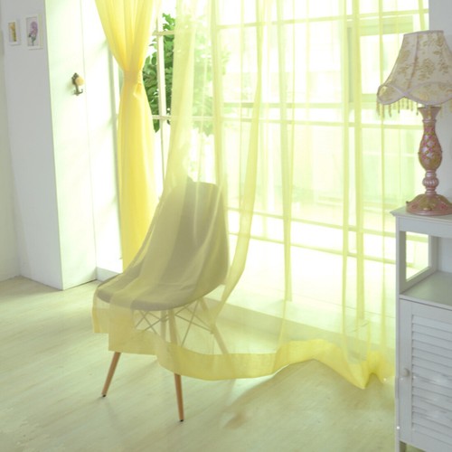 Tende Da Finestra Della Camera Da Letto Solida Viola Pura Tenda Di Tulle ♪ - Foto 3 di 24