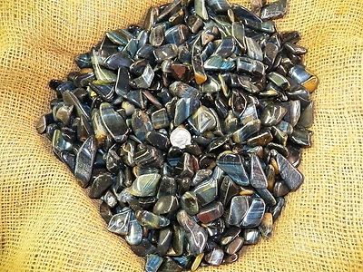 1000 Carat Lots of Polished Tumbled Blue Tiger Eye + FREE Faceted Gemstone