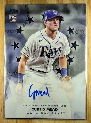 2024 Curtis Mead RC Topps Series 2 Rookie AUTO Black SP /199 Mlb Rays BSA2CME