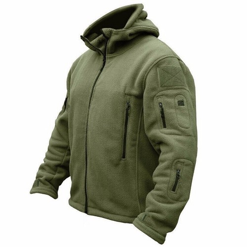 Hot Fleece Jacket Full Zip Army Jackets Hoodies Men Combat Warm Casual Hoody AUS - Picture 11 of 12