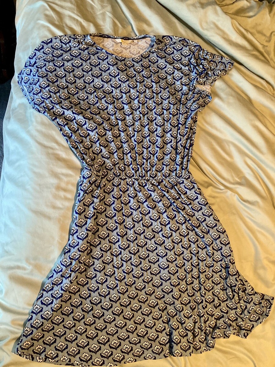 Boden Women's Floral Flutter Sleeve Jersey Dress Blue Size US 10 | eBay