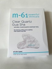 m-61 Powerful Skincare Clear Quartz Gua Sha BOXED