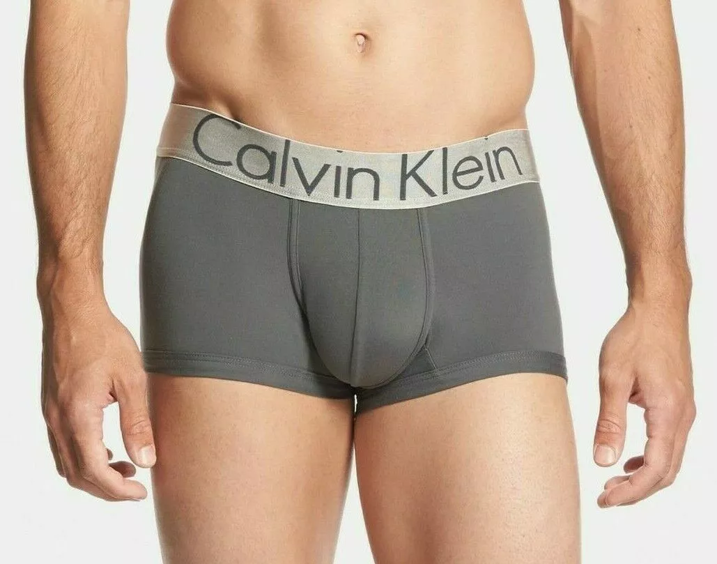 CALVIN KLEIN STEEL MICROFIBER LOW RISE TRUNKS MEN S UNDERWEAR GRAY SIZE XL
