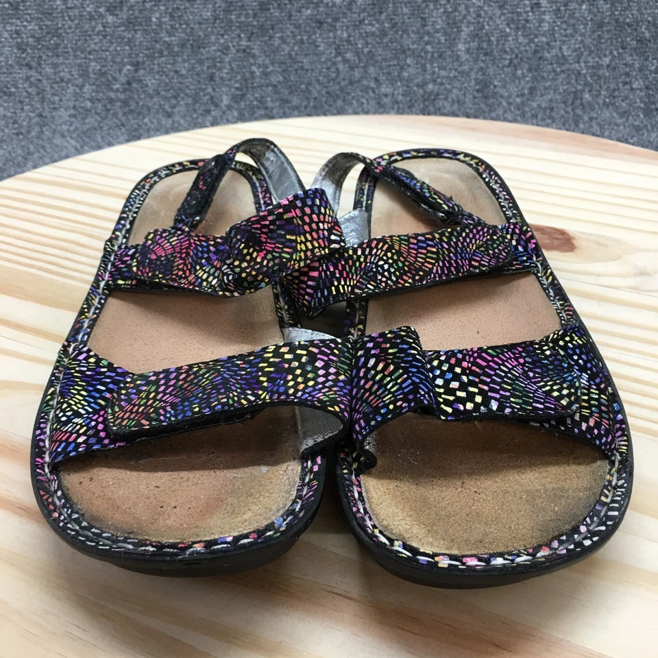 Sandalias Alegria para mujer 38 Verona Viewmaster con tiras negras multicolores Foto 4 de 4