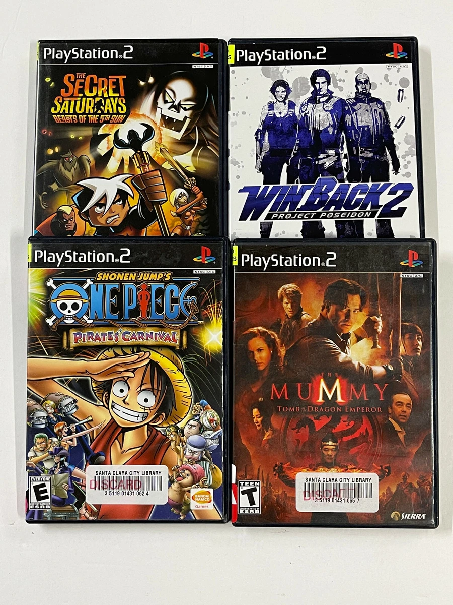 EX LIBRARY VIDEO GAME LOT PS2 ONE PIECE THE MUMMY THE SECRET SATURDAY