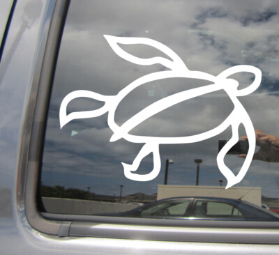 #ad Honu Hawaiian Sea Turtle Car Bumper Vinyl Decal Sticker 05035 $4.99