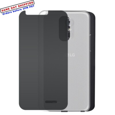 Explosion-Proof Anti-Peep Screen Protector Silicone Case f LG Stylo 3 Plus MP450