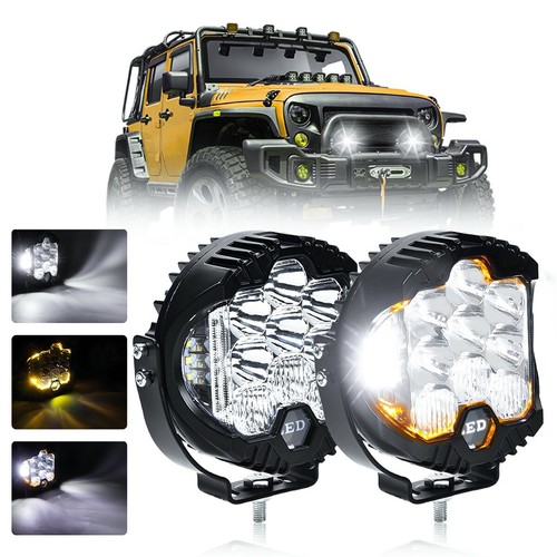 2PCS 5inch LED Work Light For Pods Spot Flood Combo Offroad Driving Fog ...