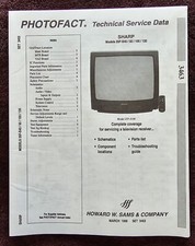 Sams Photofact 3463 Service Manual for Sharp Television Model 25F-S40, 25F-S50