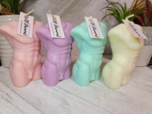 Venus Torso Male Candle | Naked Candle Sexy Body Candle 100% Soy Wax Highly Scen