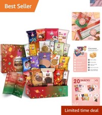 Artistic Snack Gift Box: 21 Global Snacks + B...
