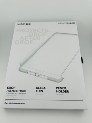 tech21 iPad 9,7 5./6. Gen Schutzhülle Transparent Stifthalter Clear Case