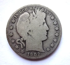 1902-S BARBER HALF DOLLAR 50C SAN FRANCISCO MINT RARE BETTER DATE COLLECTOR