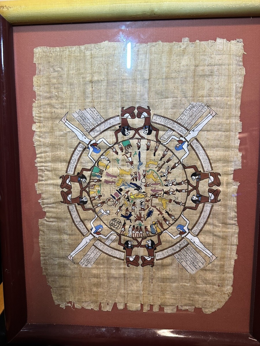 Ancient Egypt Astrological Calendar Papyrus Print | eBay
