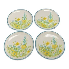 Vintage Mikasa Pageantry Dinner Plate Spring Flowers Everfresh Japan C8501 4Pc