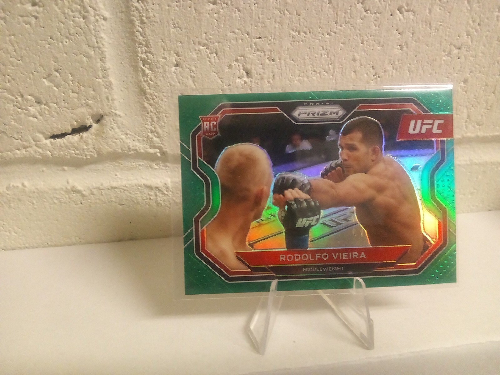 RODOLFO VIEIRA 2021 UFC PRIZM GREEN PRIZM PARALLEL RC #107 MIDDLEWEIGHT MMA