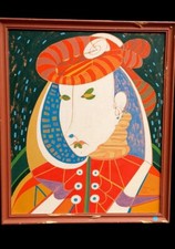 DIPINTO ASTRATTO FRANCO BALLERI 1980 OLIO SU TELA