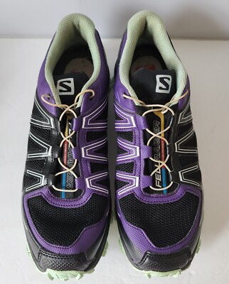Salomon Shoes Women Fellraiser Contragrip Hiking Low Sneakers 352947 Purple sz 9