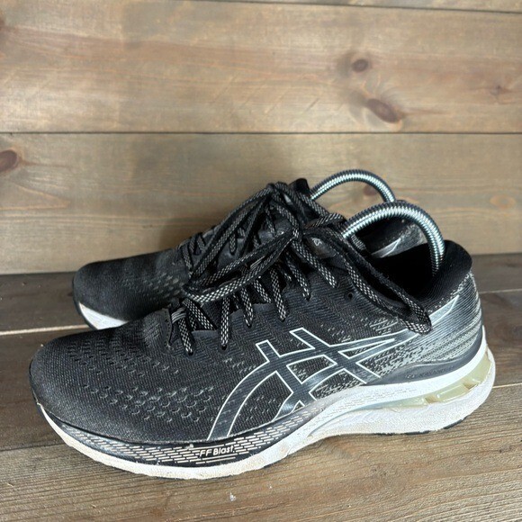 asics gel kayano 28 womens size shoes black athletic running