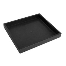 Half Size Black Stackable Plastic Tray 1 Inch Organizer Holder Container